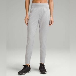 Lululemon Its Rulu Run Fleece HR Jogger Full Length Heathered Rhino Grey